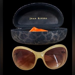 Joan Rivers Sunglasses with Case in Tan